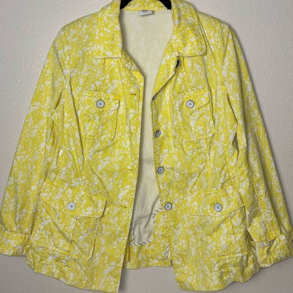 Cabi Button Up Yellow Daisies Field Jacket #5160 Women's Size Small - Picture 7 of 16